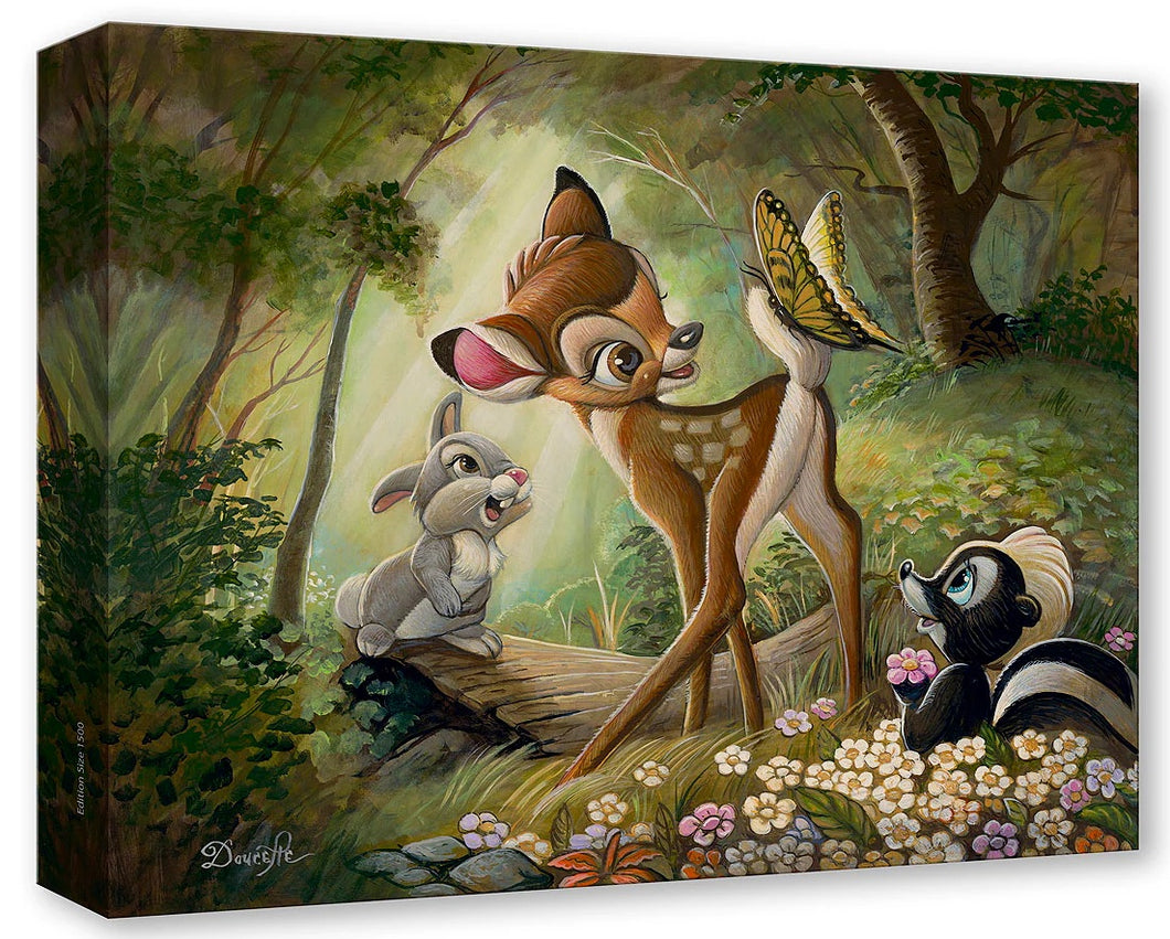 Bambi's First Butterfly - Treasure on Canvas