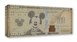 Mickey 100 Hundred Dollar Bill - Treasures on Canvas