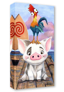 Pua and Hei Hei - Treasure on Canvas