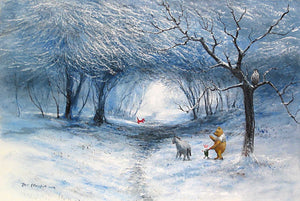 Peter Ellenshaw – Winter Walk – Winnie the Pooh