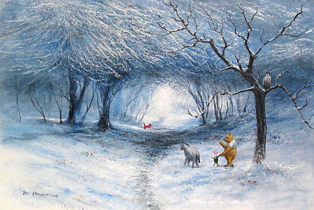 Peter Ellenshaw – Winter Walk – Winnie the Pooh