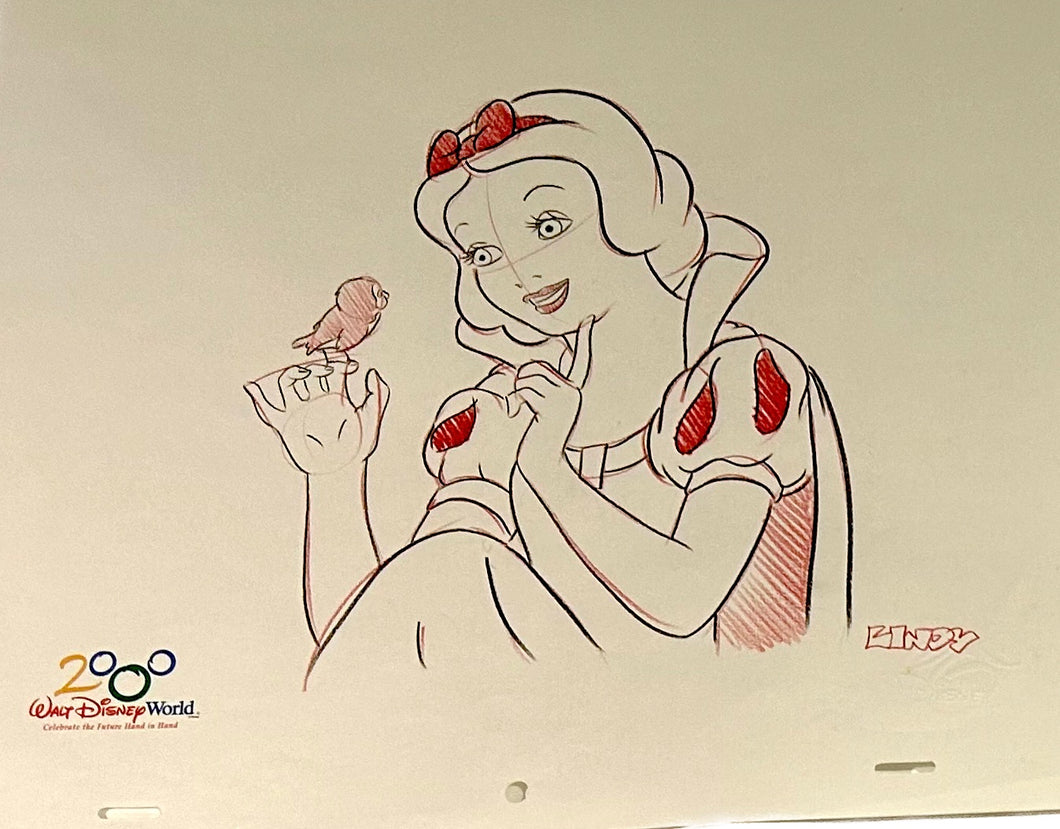 Snow White - Original Art of Disney Drawing Sketch