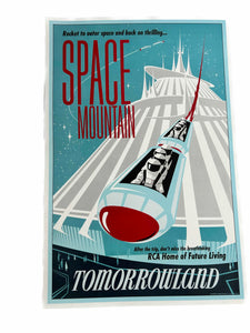 Vintage Attraction Poster - Space Mountain